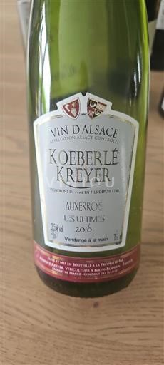 Alsace Grand Cru Koeberlé Kreyer Les Ultimes 2016