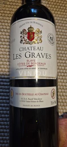 Bordeaux Blaye-Côtes-de-Bordeaux Château Les Graves 2020