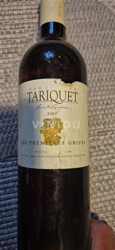 Sydväst Côtes de Gascogne Domaine Tariquet Les Premières Grives 2008