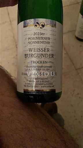 Mosela Weingut J. Blenz Pommerner Sonnenuhr 2023