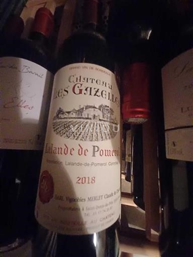 Bordeaux Lalande-de-Pomerol Château Les Gazeilles 2018