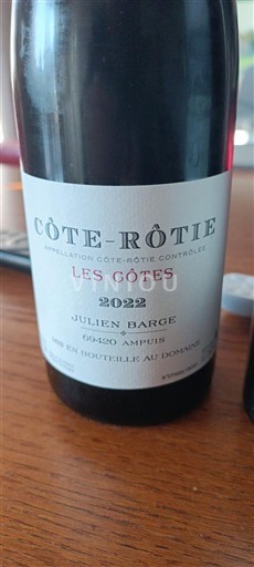 Thung lũng Rhône Côte-rôtie Julien Barge Les Côtes 2022