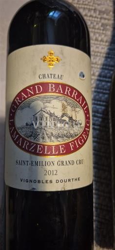 Bordeaux Saint-Émilion Grand Cru Grand Cru Château Grand Barrail Lamarzelle Figeac 2012
