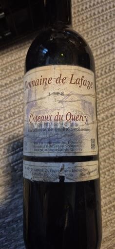 Sud-Ovest Coteaux del Quercy Domaine Lafage 1998