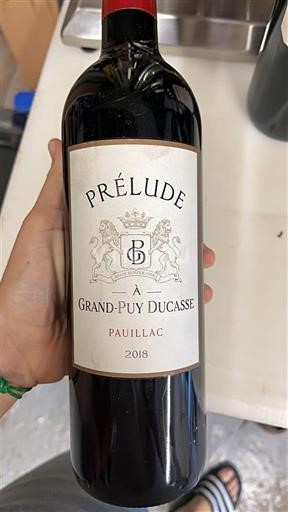 Bordeaux Pauillac Château Grand-Puy Ducasse Prélude à Grand-Puy Ducasse 2018