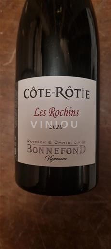 Vallée du Rhône Côte-rôtie Patrick & Christophe Bonnefond Les Rochins 2020