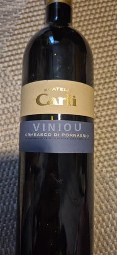 Wines of Liguria Unspecified Fratelli Carli Ormeasco di pornassio 2016