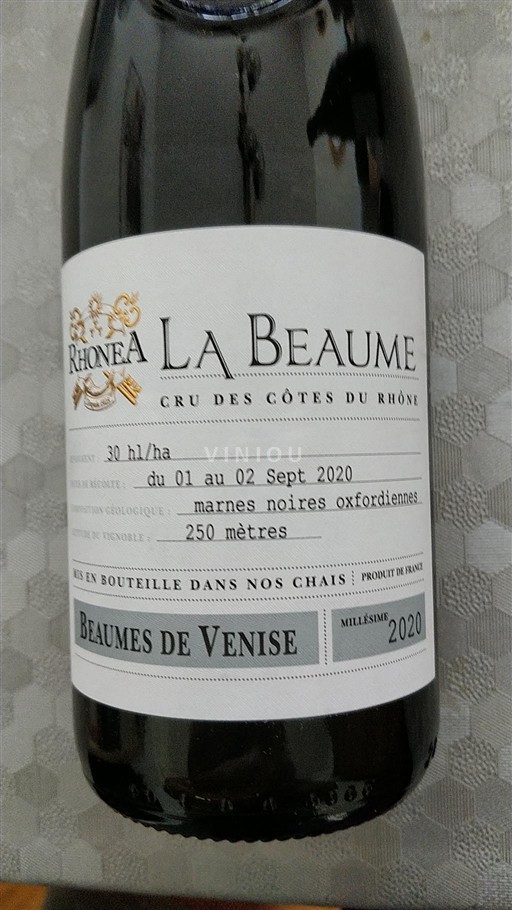 Rhônedalen Beaumes de Venise Rhônea La Beaume 2020