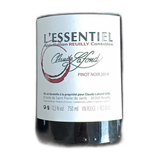 Vin Rouge sec L'Essentiel Claude Lafond 2014 France Vallée de la Loire Reuilly AOC