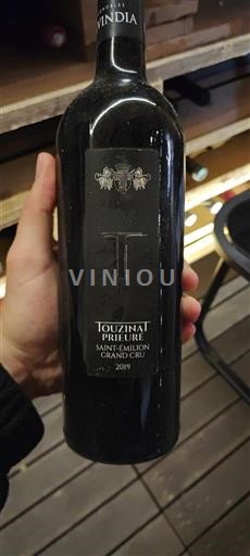 Bordeaux Saint-Émilion Grand Cru Vignobles Vindia Touzinat Prieuré 2019