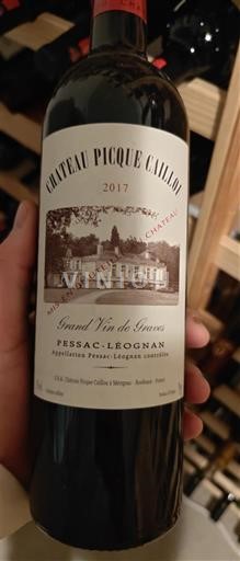 Bordeaux Pessac-Léognan Château Picque Caillou 2017