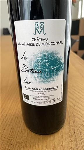 Burdeos Blaye-Côtes de Burdeos Château La Métaire de Monconseil Le Bateau Ivre 2020