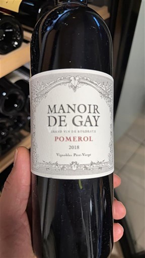 Bordeaux Pomerol Manoir de Gay 2018