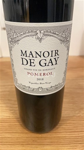 Burdeos Pomerol Manoir de Gay 2018