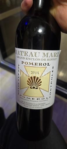 Burdeos Pomerol Château Marzac Grand Enclos de Riffat 2018