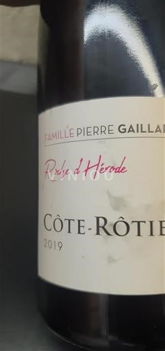 Rhônen laakso Côte-rôtie Famille Pierre Gaillard Roche d'Hérode 2019