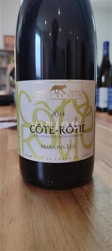 Valle del Ródano Côte-rôtie Domaine Corps de Loup Marions-Les! 2014