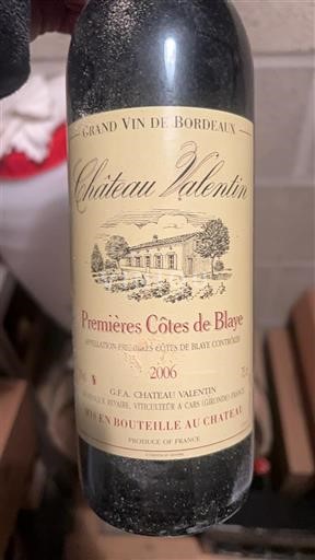 Bordeaux Không được chỉ định Château Valentin 2006