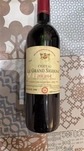 Bordeaux Médoc Château Le Grand Sigognac 1998