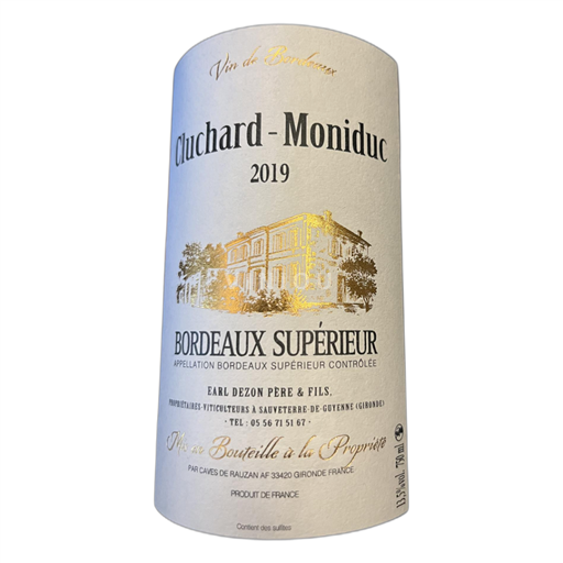 Bordeaux Bordeaux Supérieur Cluchard moniduc 2019
