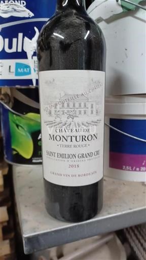 Burdeos Saint-Émilion Gran Cru Grand Cru Château Monturon Terre Rouge 2018
