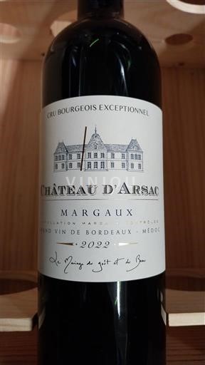Bordeaux Margaux Château Arsac 2022