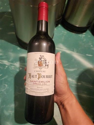Bordeaux Saint-Émilion Grand Cru Château Haut Pourret 2010