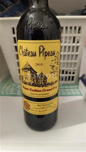 Vin Rouge sec Château Pipeau 2019 France Bordeaux Saint-Émilion Grand Cru AOC Grand Cru