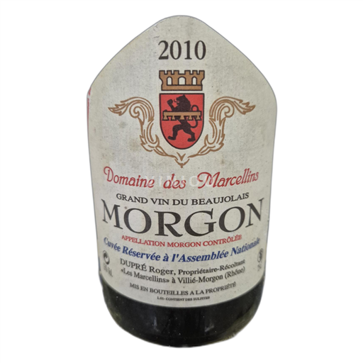 Beaujolais Morgon Domaine des Marcellins Assemblée Nationale 2010