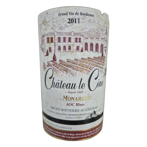 Bordeaux Blaye Château Le Cone 2011