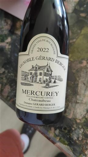 Borgoña Mercurey Vignoble Gérard Berger Chateaubeau 2022