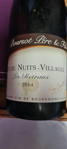 Burgund Côte de Nuits Villages Boursot Père & Fils Les Retraits 2014