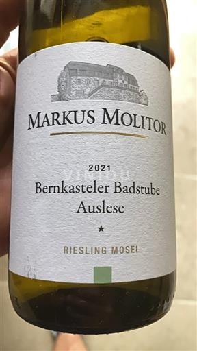 Mosela No especificado Markus Molitor Bernkasteler Badstube Auslese 2021