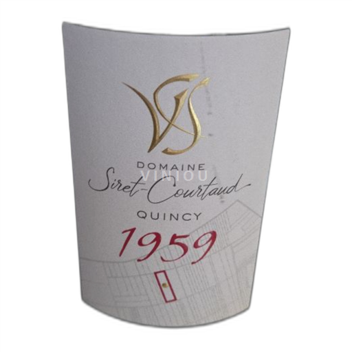 Vin Blanc sec Domaine Siret-Courtaud 2022 France Vallée de la Loire Quincy AOC
