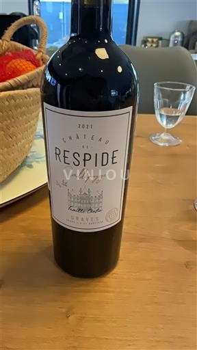 Vin Rouge sec Callipyge Château Respide 2021 France Bordeaux Graves AOC