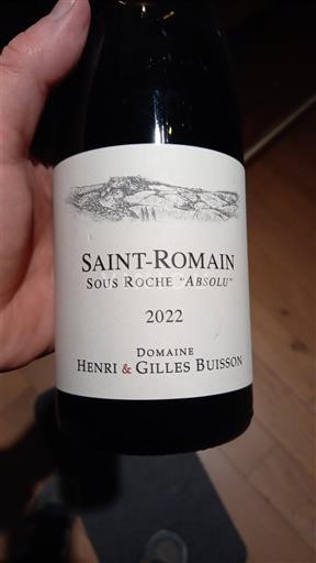 Borgoña Saint-Romain Domaine Henri & Gilles Buisson Sous Roche 'Absolu' 2022