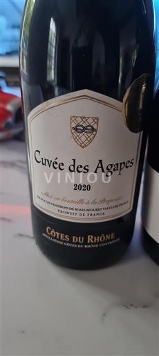 Rhônen laakso Côtes-du-rhône Les Vignerons de Roaix-Séguret des Agapes 2020