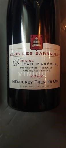 Borgogna Mercurey Premier Cru Domaine Jean Maréchal Clos des Barraults 2022