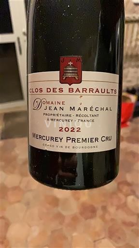 Borgogna Mercurey Premier Cru Domaine Jean Maréchal Clos des Barraults 2022