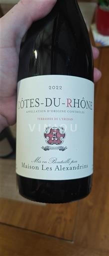 Rhône Valley Côtes-du-Rhône Maison Les Alexandrins Terrasses de l'Eridan 2022