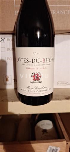 Valle del Ródano Côtes del Ródano Maison Les Alexandrins Terrasses de l'Eridan 2022