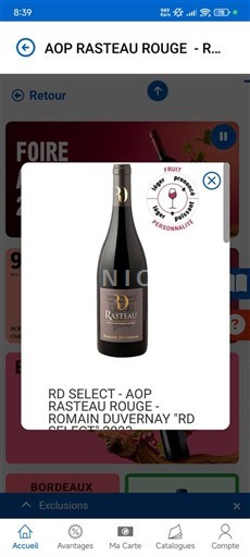 Rhône-dalen Rasteau Romain Duvernay RD Select 2023