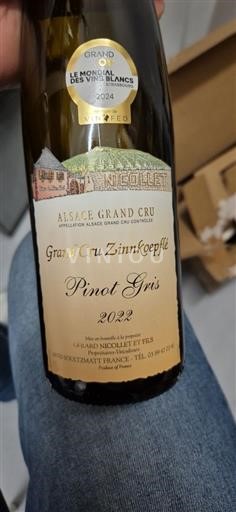 Alsacia Alsacia Gran Cru Grand Cru Gérard Nicolet et Fils Grand Cru Zinnkoepflé 2022