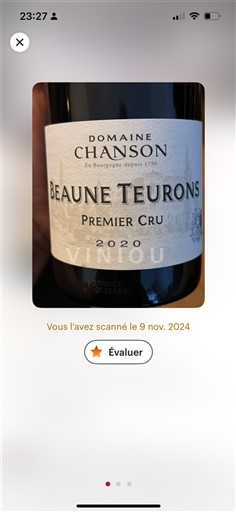 Bourgondië Beaune Premier Cru Domaine Chanson 2020