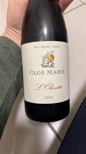 Languedoc Pic-saint-loup Clos Marie L'Olivette 2023
