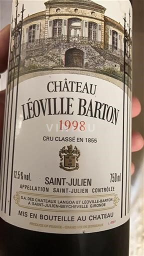 Bordeaux Saint-Julien Grand Cru Léoville Barton 1998