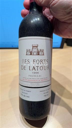 Bordeaux Pauillac Château Latour Les Forts de Latour 1998