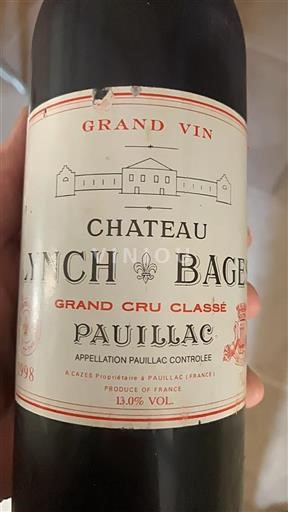 Bordeaux Pauillac Grand Cru Classé Lynch-Bages 1998
