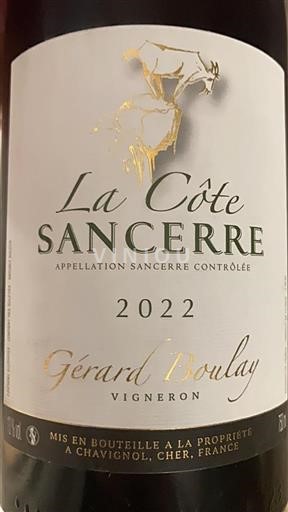Thung lũng sông Loire Sancerre. Gérard Boulay La Côte 2022