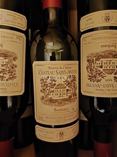 Bordeaux Ospecificerad Château Saint-Antoine Réserve du Château 1998